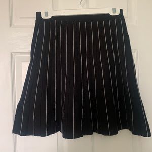 LOFT Vertical Stripe Skater Skirt